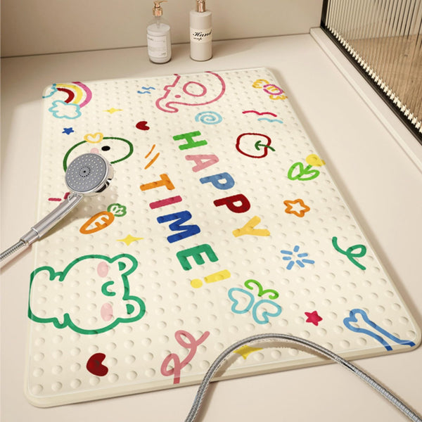 Bath Mat Non Slip Anti Mould, 70 * 40 cm Bathroom anti-slip mat shower children's bath mat anti-fall PVC suction cup mat toilet waterproof bathroom