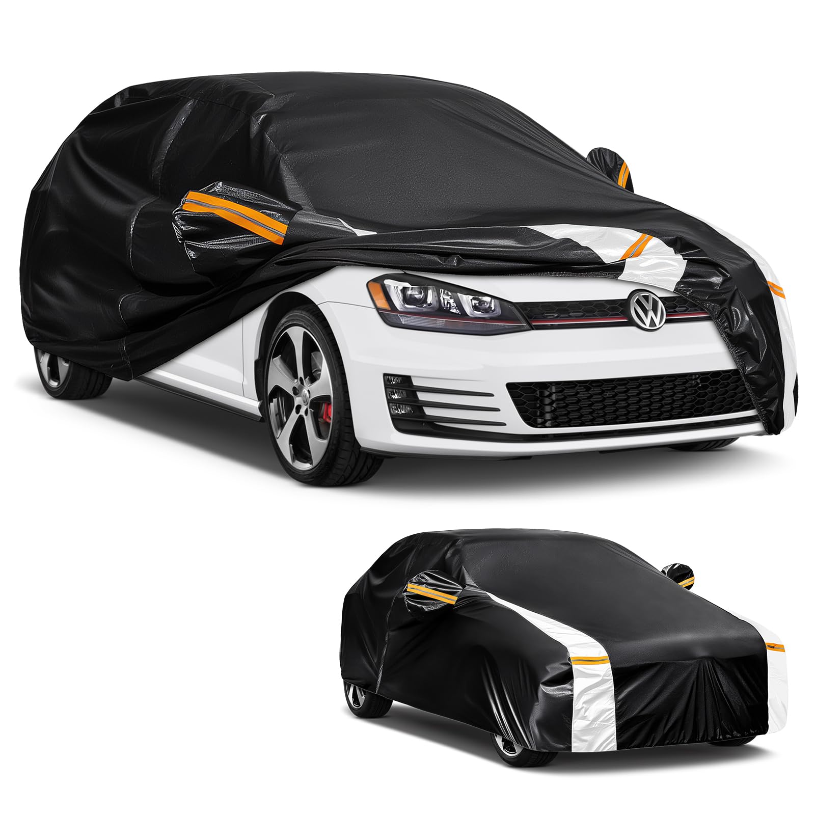 Car Cover Custom Fit for Mini Convertible F57(2016-2023), Car Covers for Outside Storage Waterproof Breathable, Full Cover Outdoor All Weather Protection Rain Sun Dust with Zip and Cotton(Black)