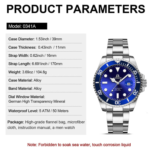 LN LENQIN Mens Watches Stainless Steel Watches Men Waterproof Analog Quartz Watch Men's Wrist Watches with Date Fashion Casual Man Watch