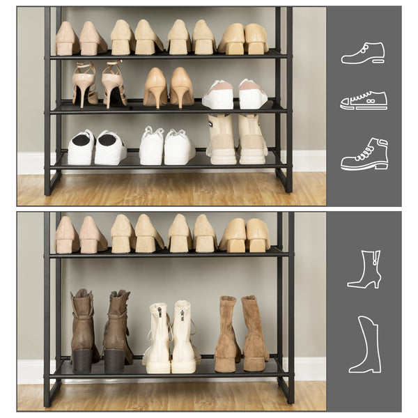 HOOBRO 10-Tier Shoe Rack, Large Capacity Shoe Storage Organizer, Shoe Storage Unit for 27-36 Pairs of Shoes, 75 x 28.5 x 159 cm, Tall Shoe Shelf,