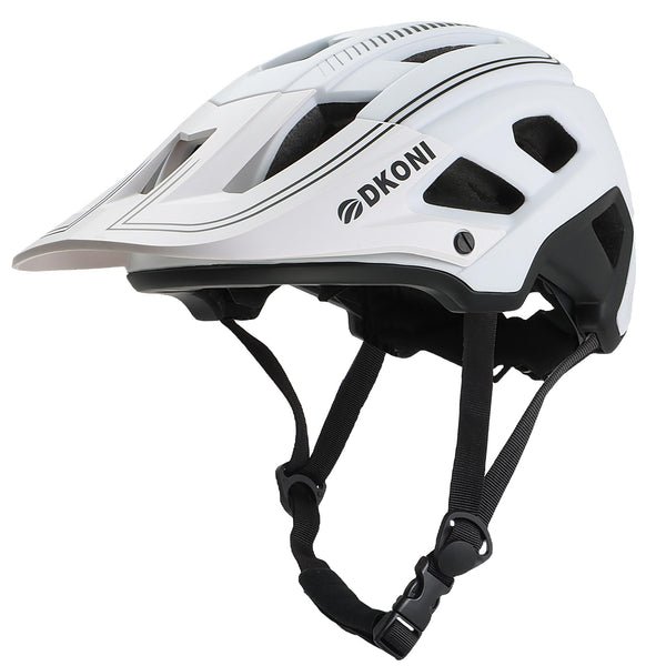 DKONI MTB Mountain Bike Helmet for Youth and Adults, Unisex, Lightweight, Adjustable Fit 54-61cm, Removable Visor and Liners, 17 Large Air Vents