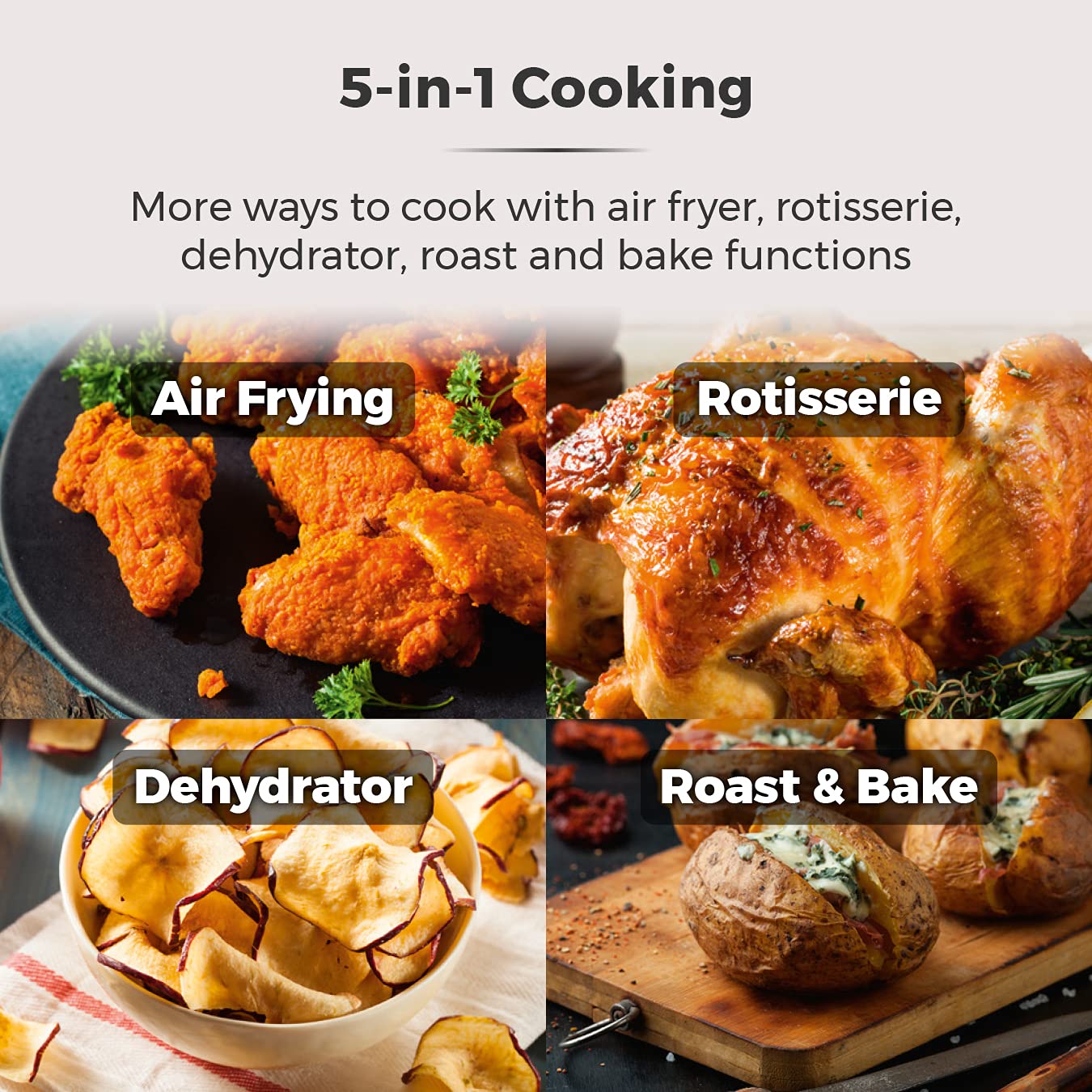 Tower T17122 Vortx Platinum Xpress Digital 30L Air Fryer Oven with Vizion Viewing Window, 18 Cooking Options, 2 Hour Timer, 1800W, Black