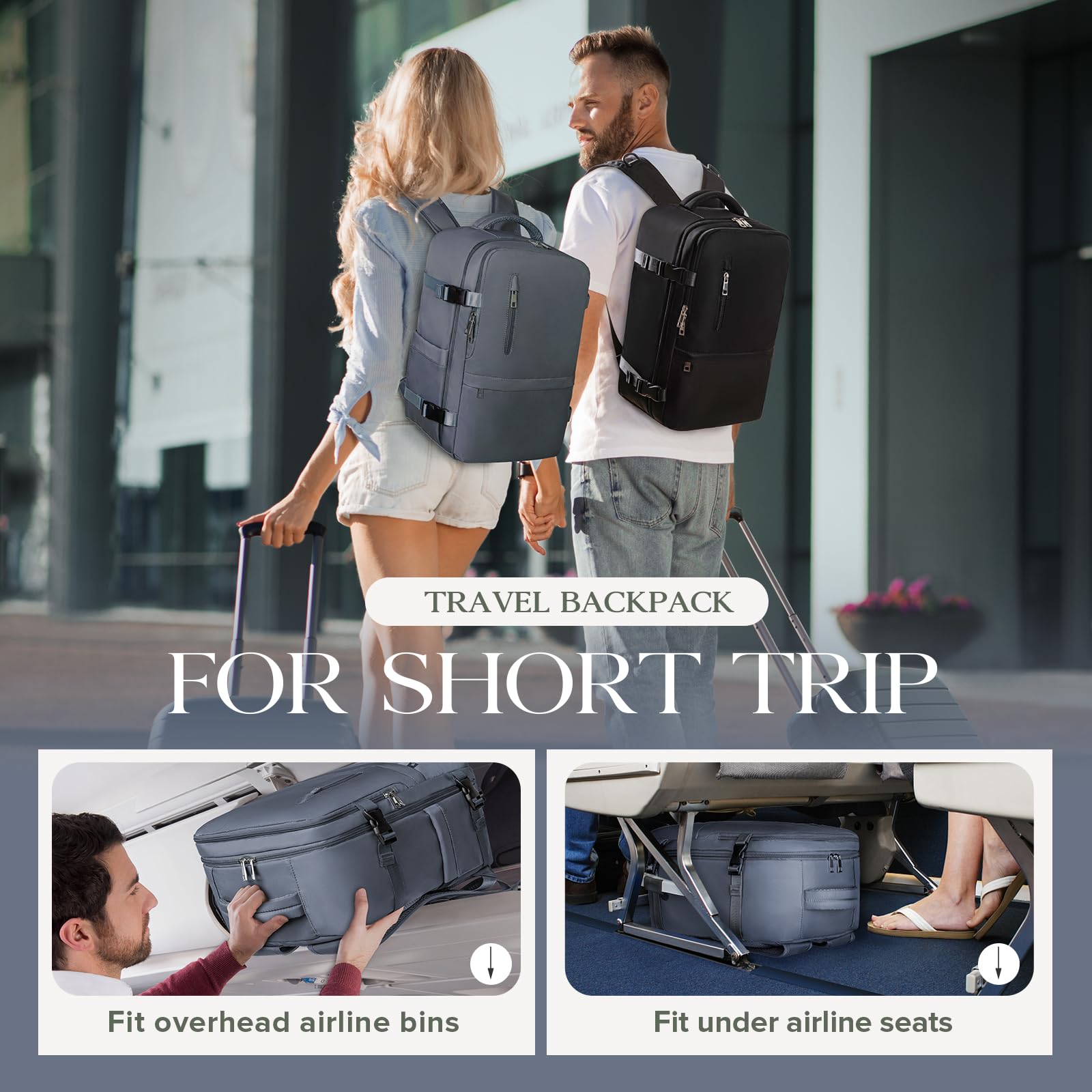 Cabin Bags 40x20x25 for Ryanair Underseat Carry-ons Bag Hand Luggage Bag Travel Backpack Cabin Size 20L