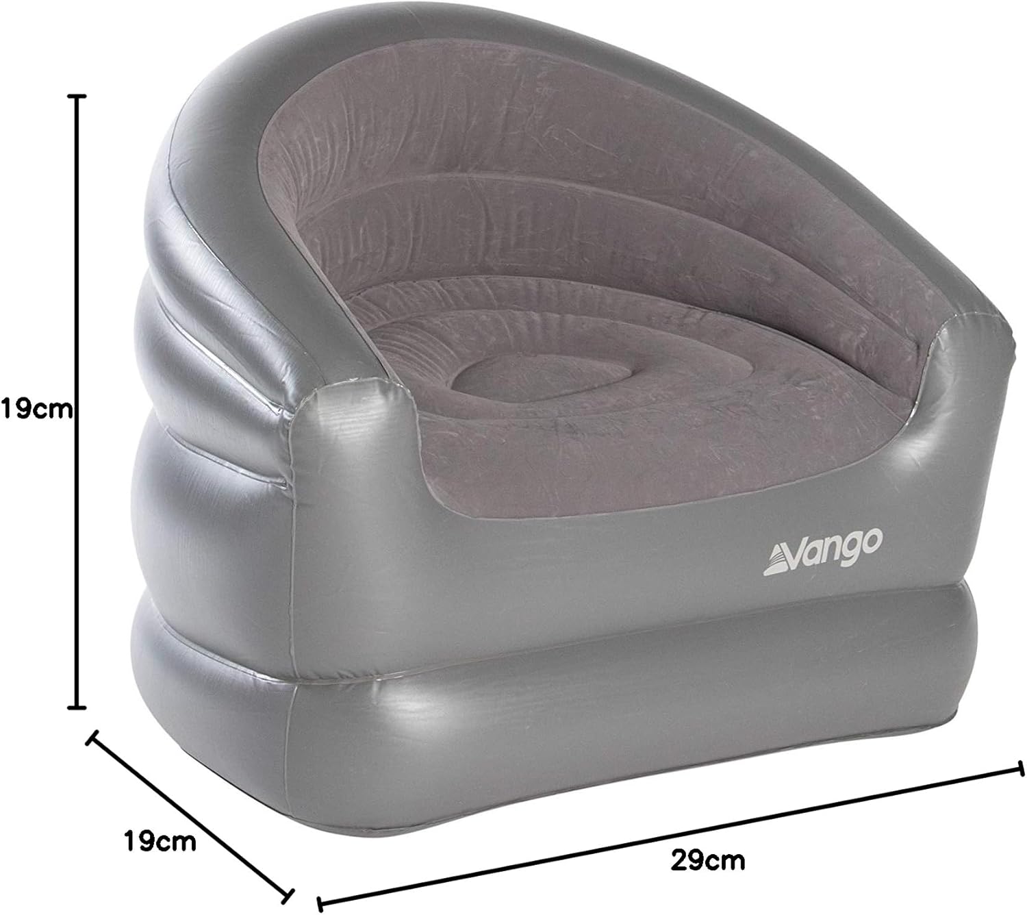 Vango Inflatable Chair for Camping, Events, Garden, Bedroom, Comfy Flock Chair for Adults, Kids