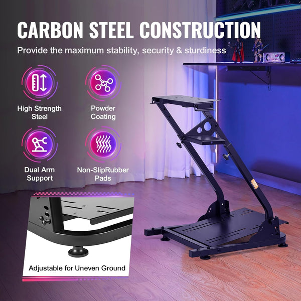VEVOR Steering Wheel Stand,G920 Racing Wheel Stand,Logitech Wheel Stand for G25 G27 G29,GT Racing Simulator Wheel Stand,Wheel Support and Pedal not Included