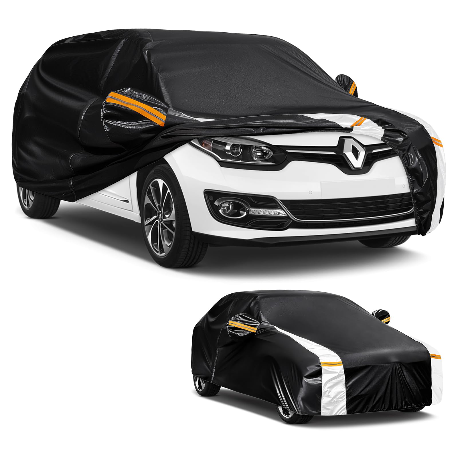 Car Cover Custom Fit for Mini Convertible F57(2016-2023), Car Covers for Outside Storage Waterproof Breathable, Full Cover Outdoor All Weather Protection Rain Sun Dust with Zip and Cotton(Black)