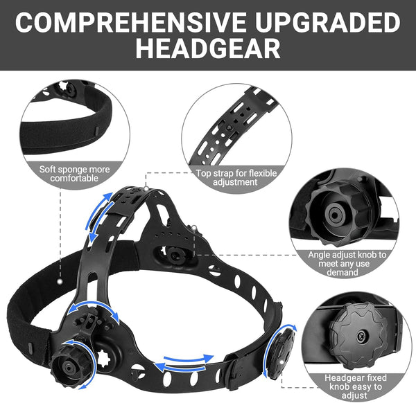 DEKO Welding Helmet Auto Darkening: True Color Solar Powered Auto Darkening Welding Helmets Welder Mask Hood (Skull Design)