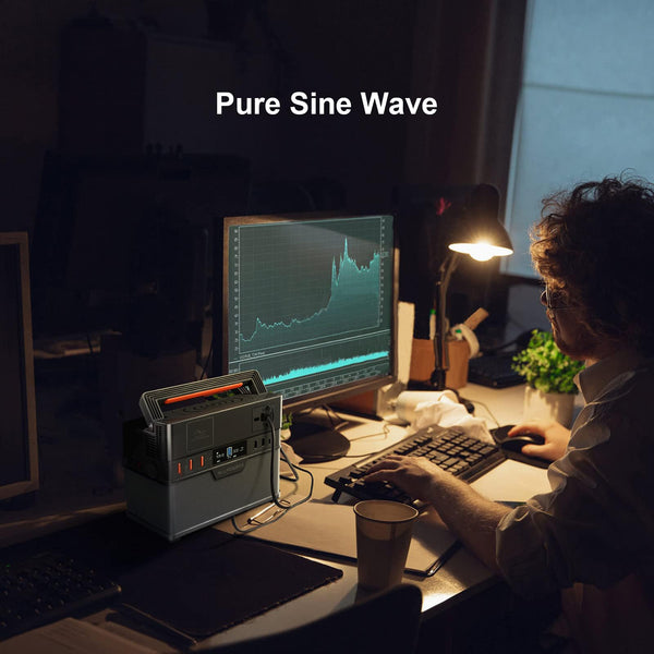 ALLPOWERS Portable Generator 288Wh Power Station Emergency Power Supply with DC/AC Inverter, PD Technology, Wireless Output, Charged by Solar Panel/Wall Outlet for Camping