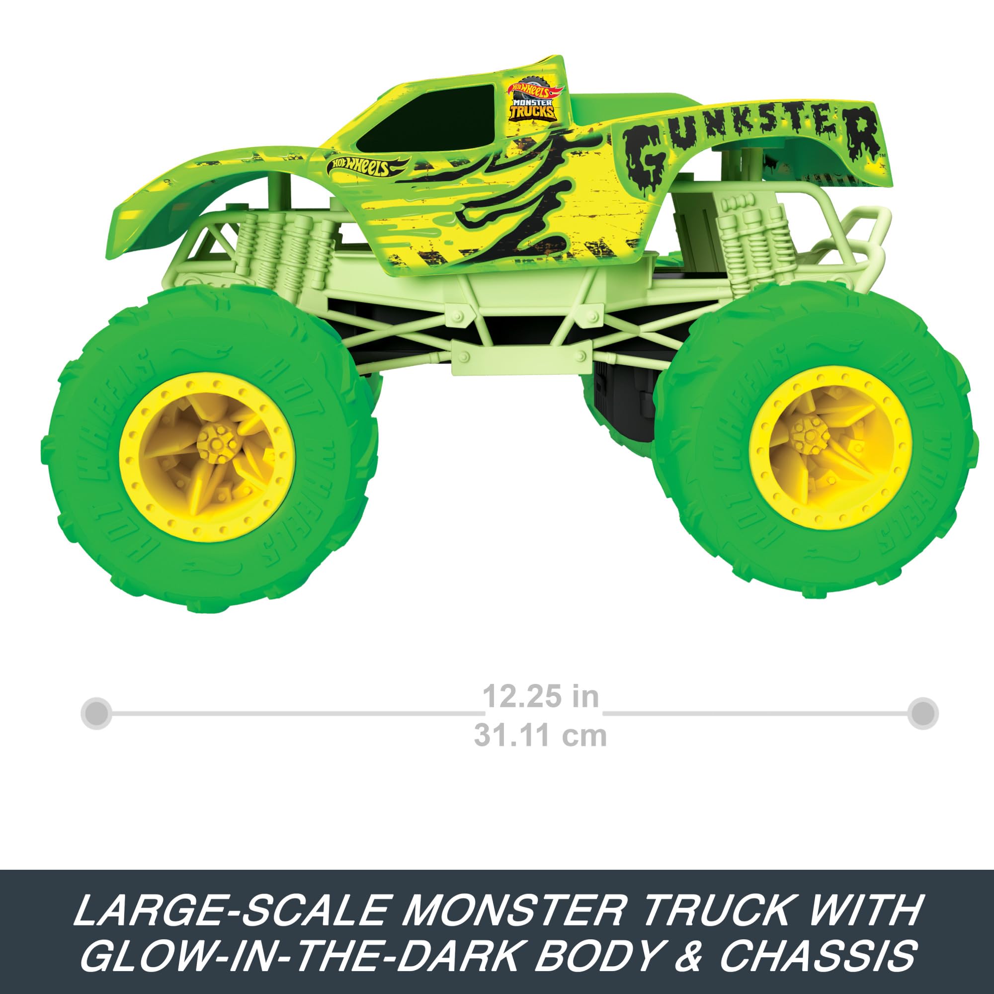 Hot Wheels Monster Trucks Remote Control Car, 1:15 Scale Mega-Wrex Alive Battery-Powered RC Vehicle with Lights & Sounds, JBD90