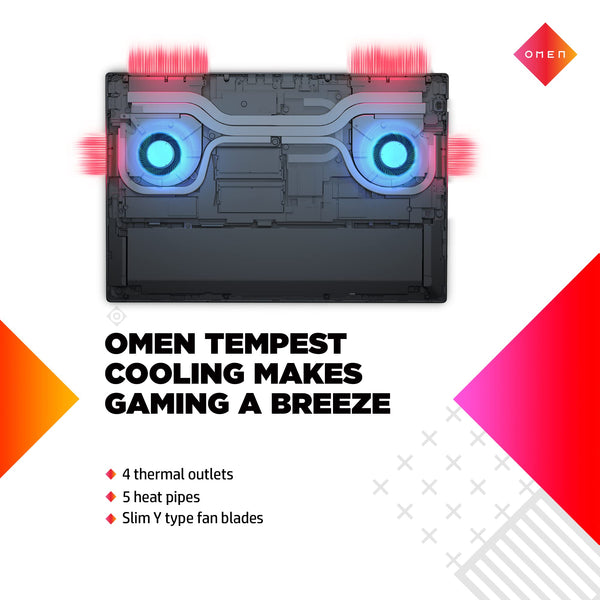 HP Omen 17" Gaming Laptop and HyperX Cloud III Wired Headset bundle, AMD Ryzen 7-8845HS, AI Enhanced, 16 GB RAM, 1TB SSD, NVIDIA GeForce RTX 4050 Graphics, FHD Display, 144Hz, Black, 17-db0016sa