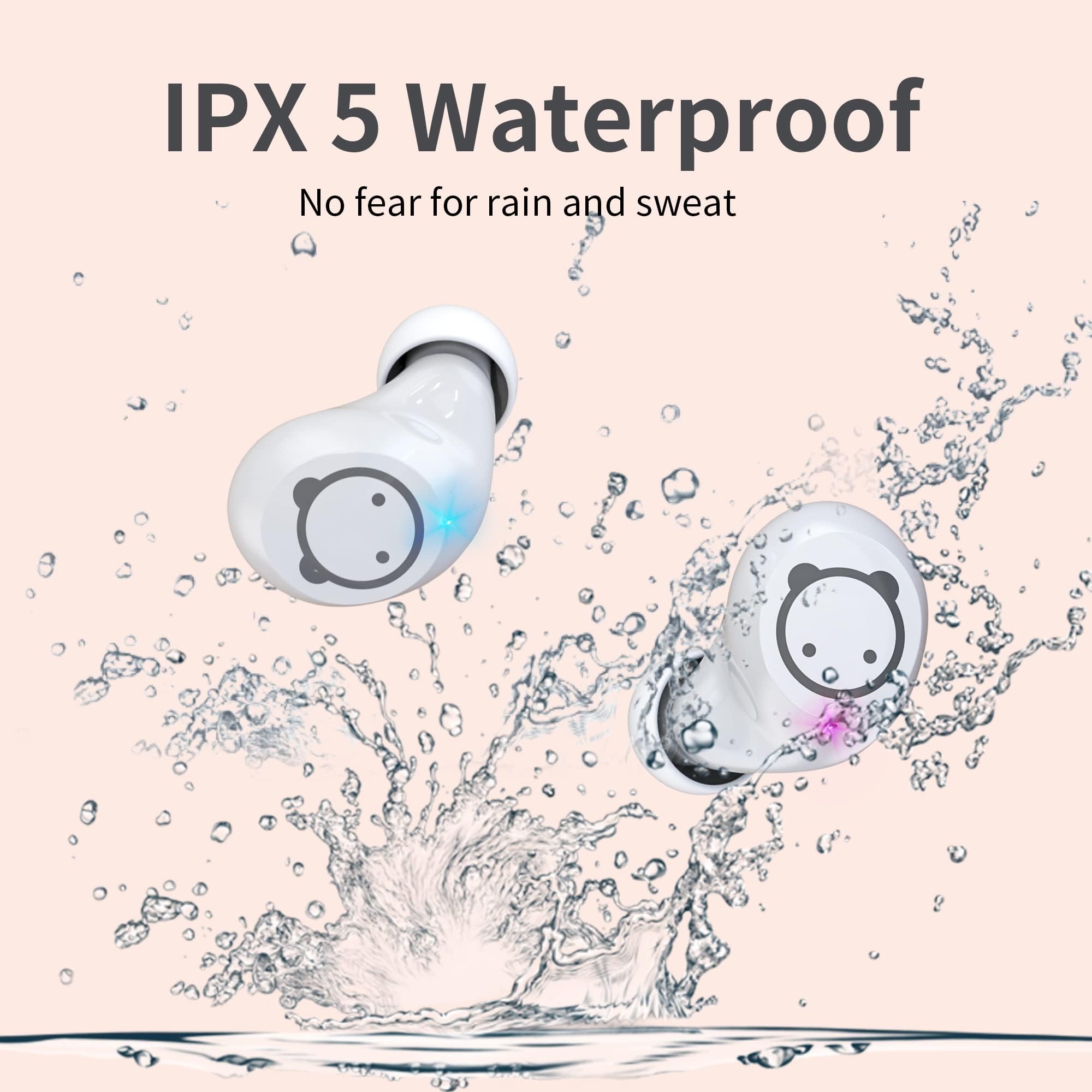 Earbuds for Kids Cute Design in-Ear Wireless Earphones for Kids Boys Adult Bluetooth 5.3 Waterproof Sport Stereo Headphones with Mic for Phone