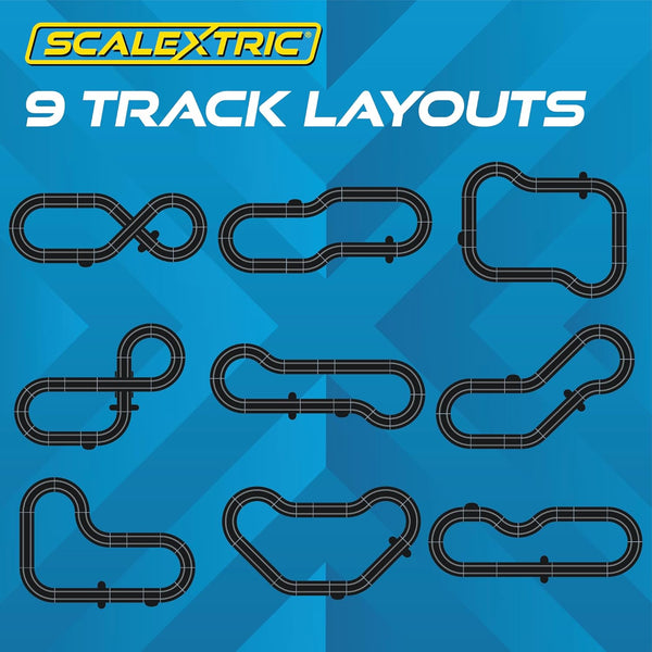 Scalextric Racing Track Sets for Kids - 1980s Grand Prix Speed Track - Electric Race Tracks for Boys & Girls 5+, Slot Car Race Tracks - 1:32 Scale Mini Car Racing Sets, Boys Birthday Gifts
