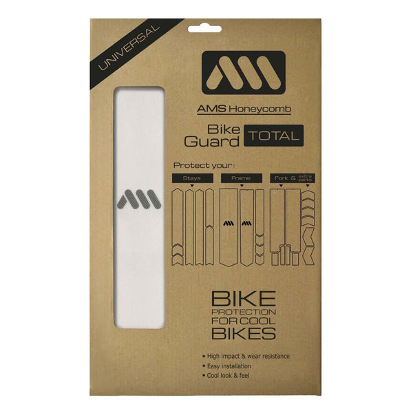All Mountain Style AMS High Impact Frame Guard Total ? Protects your bike from scratches and dings, Clear/Silver