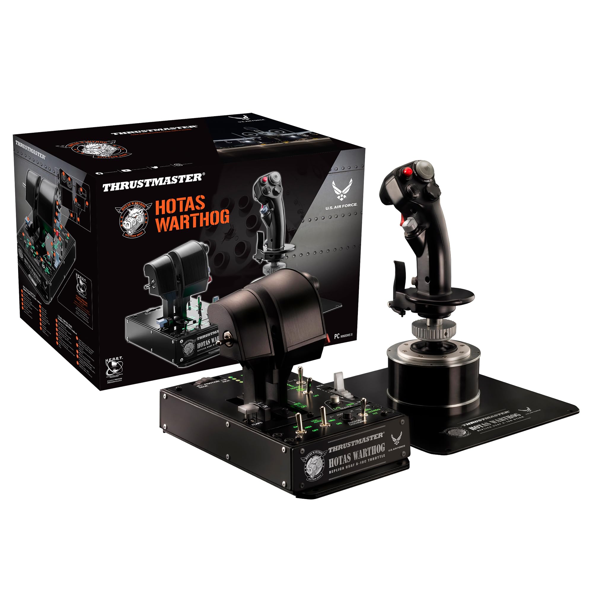 Thrustmaster Hotas Warthog Flightstick - High-Precision Joystick with H.E.A.R.T HallEffect AccuRate Technology for PC