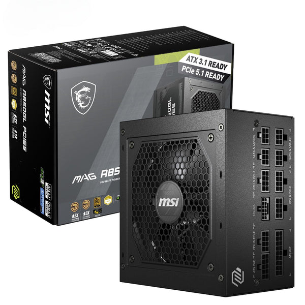 MSI MPG A1000G PCIE5 Power Supply Unit, UK Plug - 1000W, 80 Plus Gold Certified, Fully Modular ATX 3.0, PCIe 5.0 GPU Support, Japanese 105°C Capacitors, 0% RPM Mode, Flat Cables - 10 Year Warranty