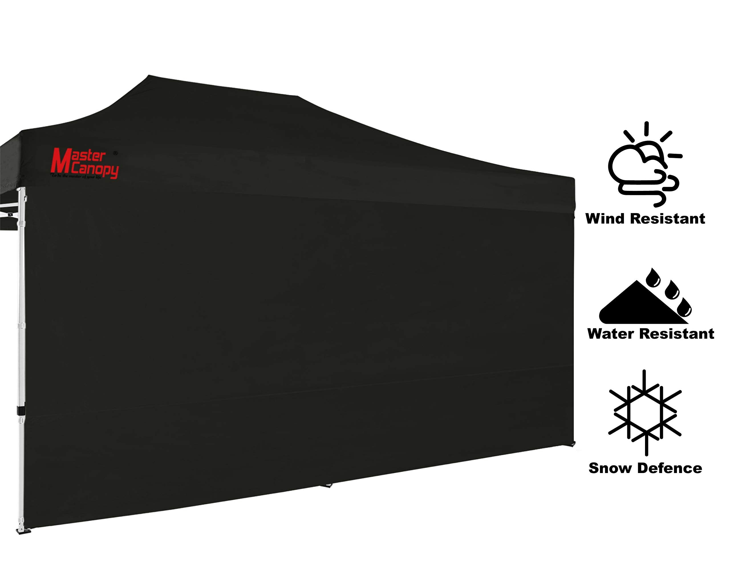 MASTERCANOPY Instant Gazebo Sidewall Panels Sunwall for 3x3M Pop Up Gazebo,1 Piece,Black