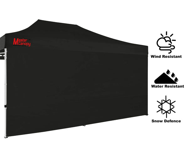MASTERCANOPY Instant Gazebo Sidewall Panels Sunwall for 3x3M Pop Up Gazebo,1 Piece,Black