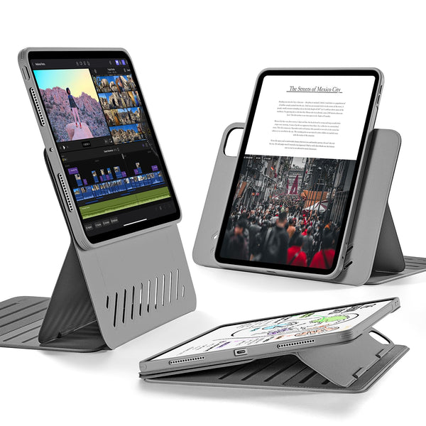 ESR for iPad Pro 12.9 Case (6th/5th Generation, 2022/2021), Removable Magnetic Cover, Adjustable Portrait/Landscape Stand with Raised Display View, 9 Standing Angles, Shift Series, Black