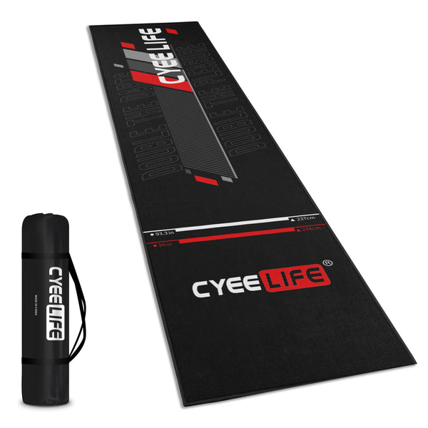 CyeeLife Darts Mat,297 X 66cm Professional Non Slip Carpet Mats for Floor and Dart Tips Protection,Black
