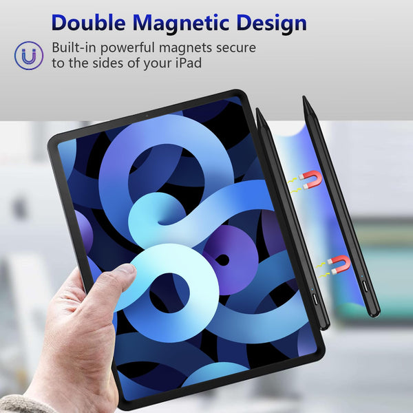 TQQ Pencil Compatible iPad 2018-2025, 2X Faster Charge, Pixel Precision, Tilt Sensitive Stylus Pen for Apple iPad 11/10/9/8/7/6th Gen, Pro 12.9/11/13 Inch M4, Air 3/4/5/M2/M3, Mini 5/6