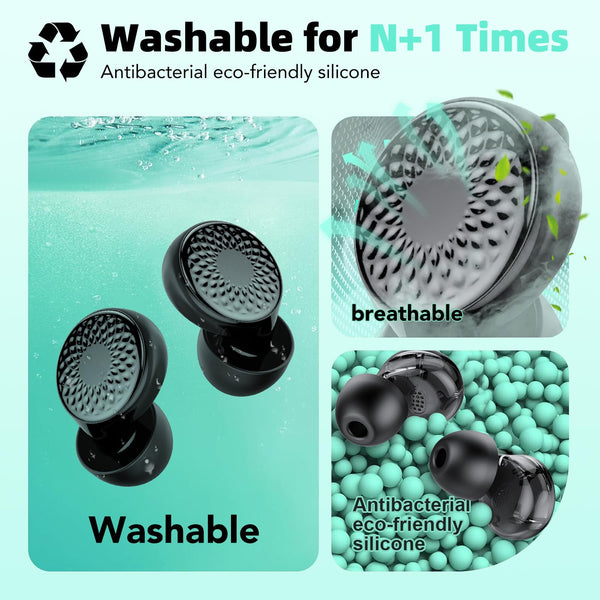 Ear Plugs for Sleep Noise Cancelling -45dB, Customized Soft Earplugs for Concert, 0 Pressure, Reusable Ear Plug for Noise Reduction with Case & 8 Eartips, for Sleep, Working, Studying, Traveling