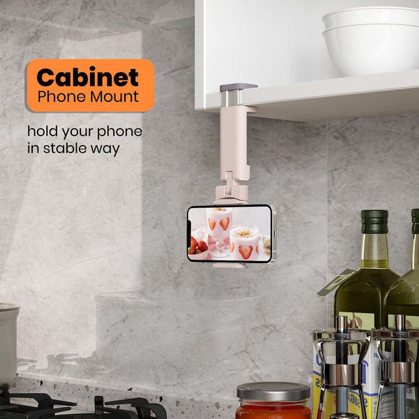 Airplane Phone Holder - Klearlook 4 in 1 Adjustable Phone Stand for Travel,360 Rotation Handsfree Viewing Flight Phone Holder,Foldable Travel Essential,Accessory for Flying/Traveling/Home/Office-Black