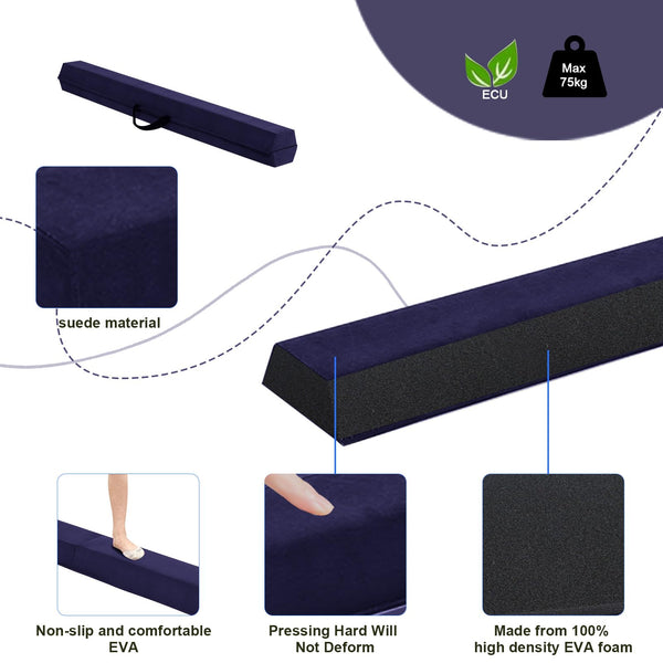 FBSPORT 270 CM Folding Gymnastics Balance Beam for Kids Training, Floor Beam