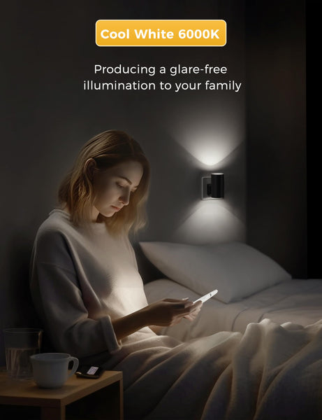 LOHAS-LED Night Light Plug In Wall,1 Pack, Modern Night Light with Dusk to Dawn Sensor, Adjustable Brightness 0-100LM, 3000K Warm White, Dimmable Night Light for Hallway Bathroom Bedroom Stair Toddler