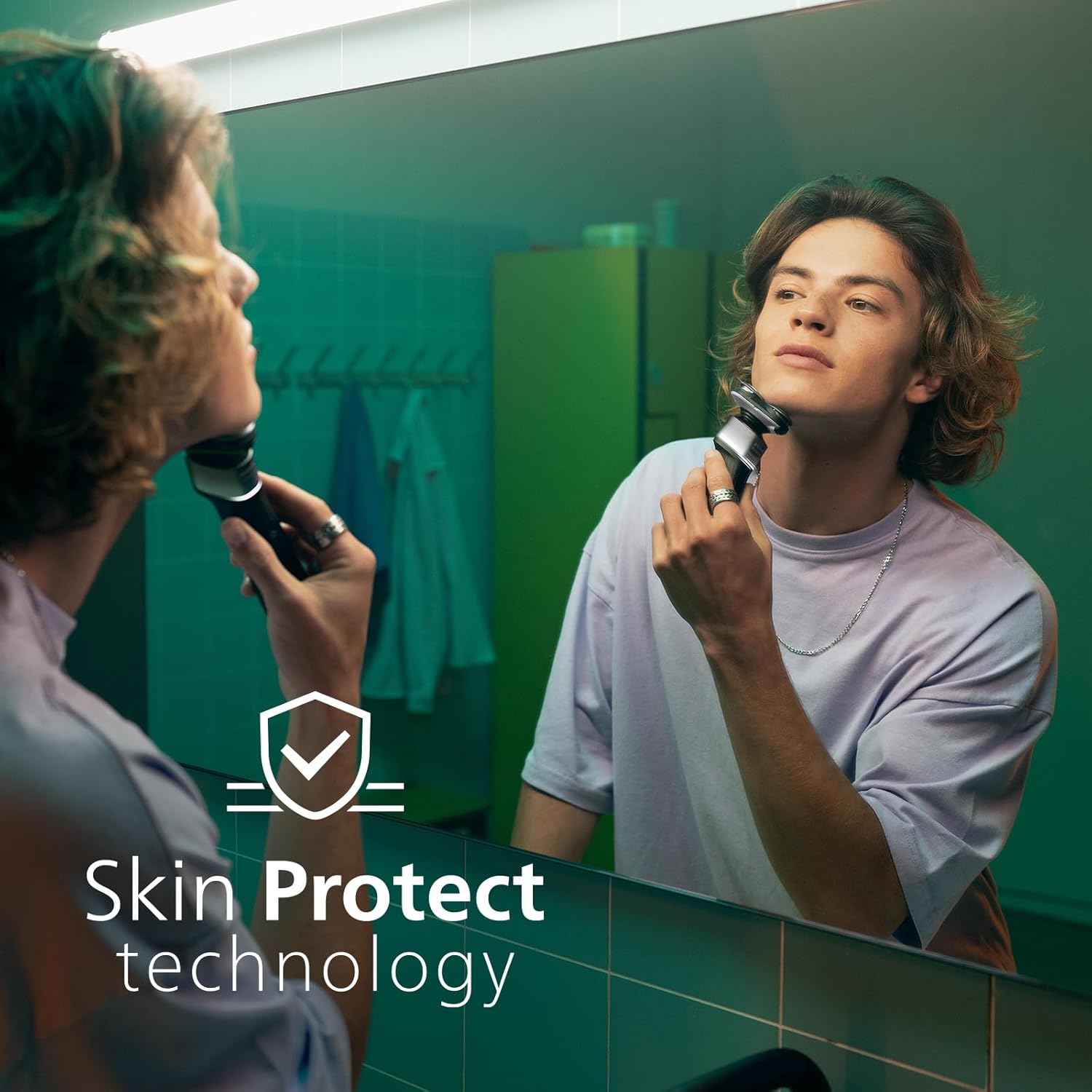 Philips Shaver 5000X Series, Wet and Dry Electric Shaver, Razor with SkinProtect Technology, 360 Flexing Head, 1 h Charging/5 min. Quick Charge, P-Cap Silver, Model X5004/00