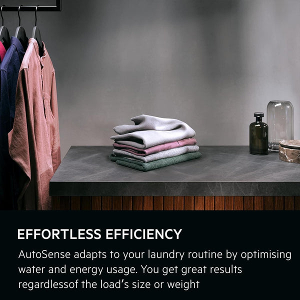 AEG 5000 Series Freestanding Washing Machine LFX50942B, Front Loading Full Size, 9kg, 1400 rpm, AntiAllergy Program, Quick Wash, TimeSave to Adjust Washing Cycles, Class A, White