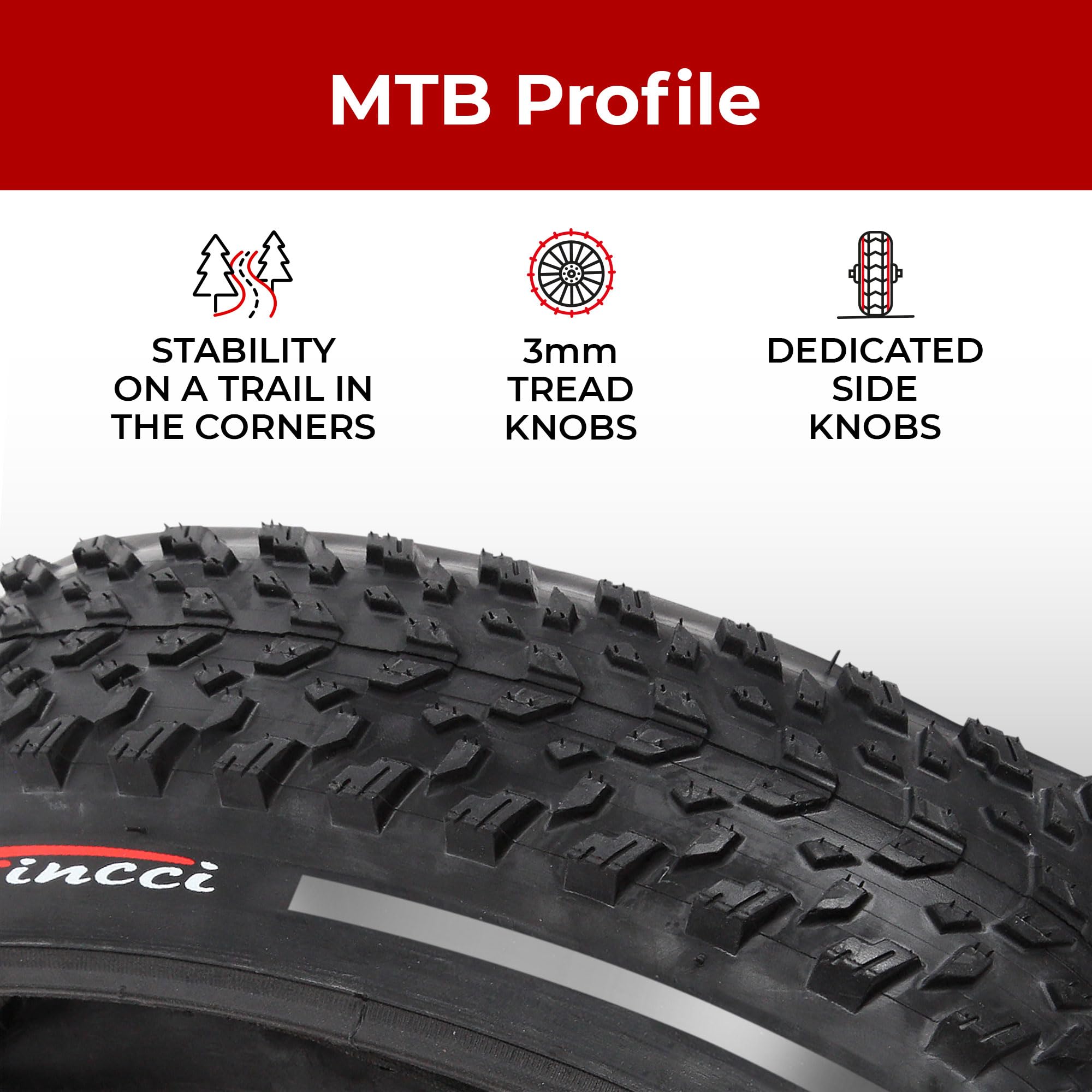 Fincci Pair Reflective Tyres 27.5 x 2.10 Inch 54-584 Foldable Cycle Tyre for Road Mountain MTB Mud Dirt Offroad Bike Bicycle Tyre 27.5x2.1 (Pack of 2)