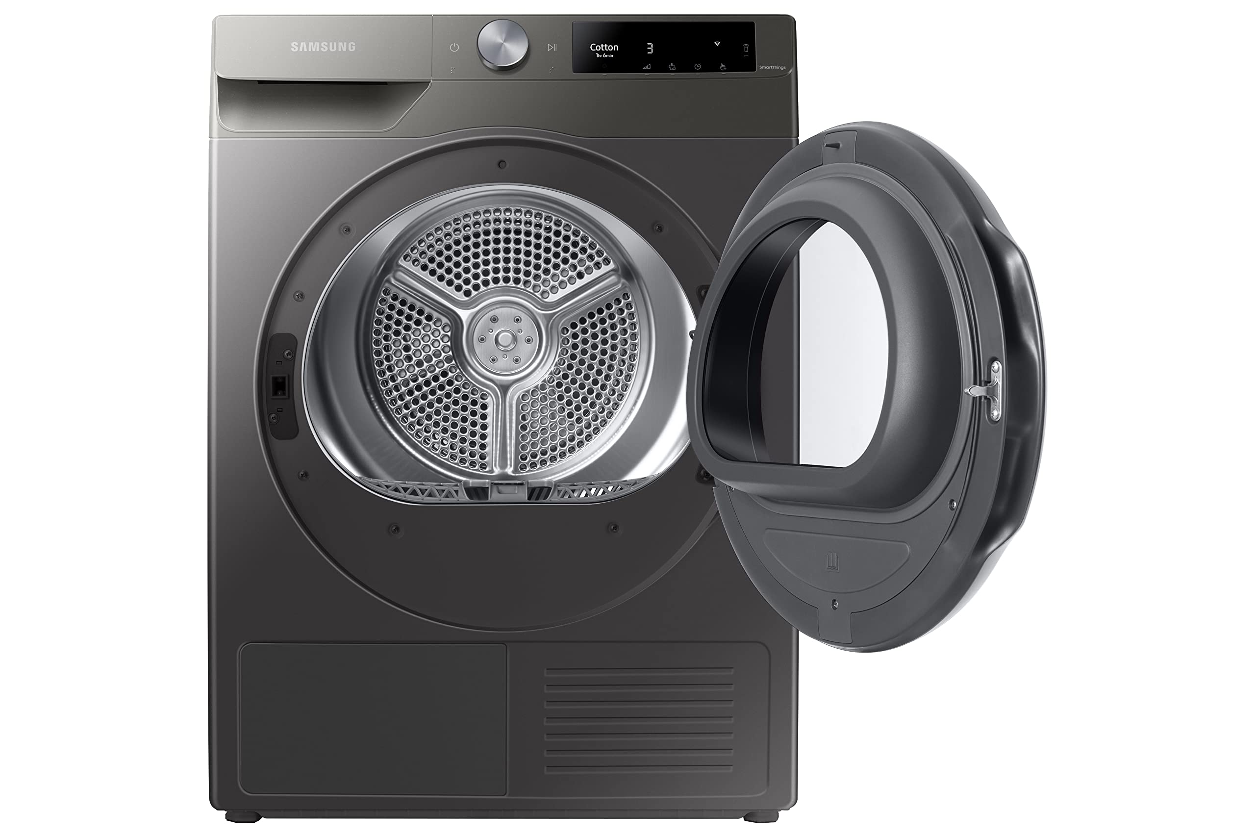 Samsung Series 6 DV90T6240LH/S1 with OptimalDry™, Freestanding Heat Pump Tumble Dryer, 9 kg, White, A+++ Rated