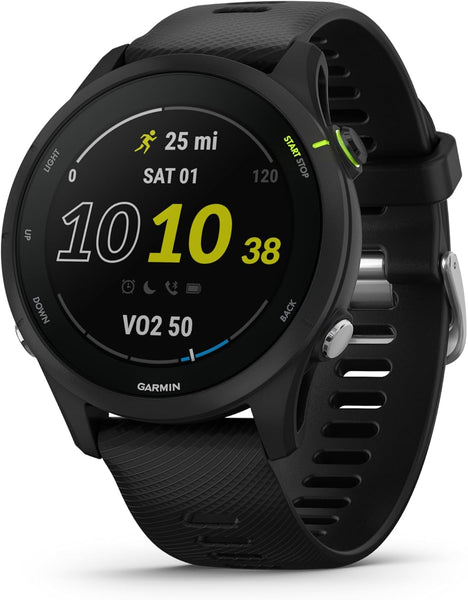 Garmin [Renewed Forerunner 255 Music GPS 46mm Running Smartwatch, Lightweight, Music Storage, Advanced Training & Insights, Safety & Tracking Features, up to 14 days Battery Life, Black (Renewed)
