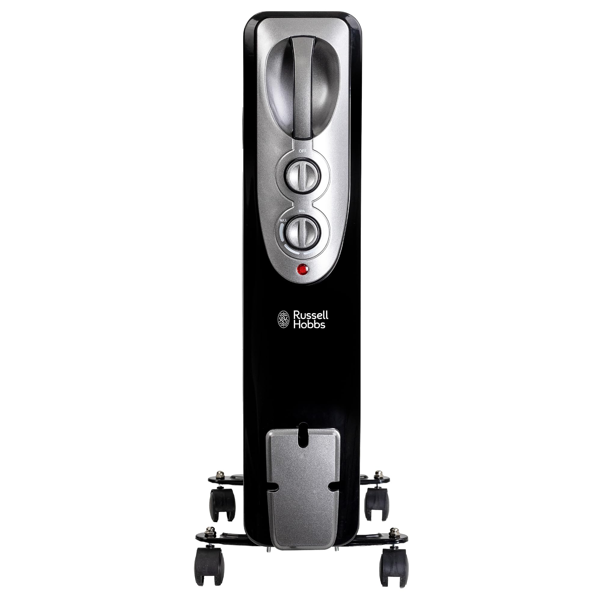 Russell Hobbs 1500W/1.5KW Oil Filled Radiator, 7 Fin Portable Electric Heater - White, Adjustable Thermostat with 3 Heat Settings, Safety Cut-off, 15 m sq Room Size, RHOFR5001, 2 Year Guarantee