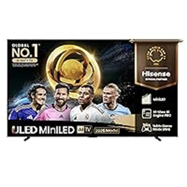 Hisense 55 Inch 4K Mini-LED TV 55U6NQTUK - Quantum Dot Colour, Dolby Vision Atmos, Hi-View Engine, FilmMaker Mode, Vidaa OS with Voice Control, Freely, Youtube, Netflix and Disney+ (2024 Model)