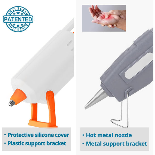 Tilswall Hot Glue Gun Kit, 50W Mini Melt Gun with 75pcs 130mm Glue Sticks for Crafting, DIY, Art, Sealing, Home Repairs, Cards, and Glass