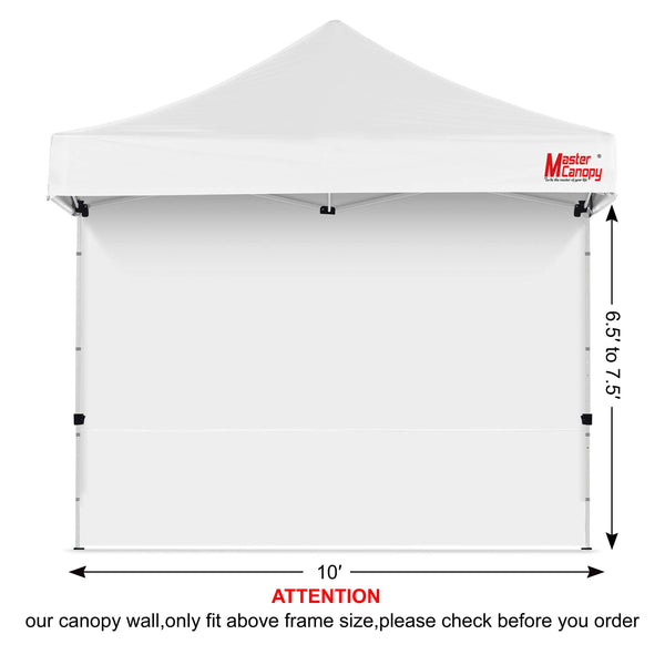 MASTERCANOPY Instant Gazebo Sidewall Panels Sunwall for 3x3M Pop Up Gazebo,1 Piece,Black