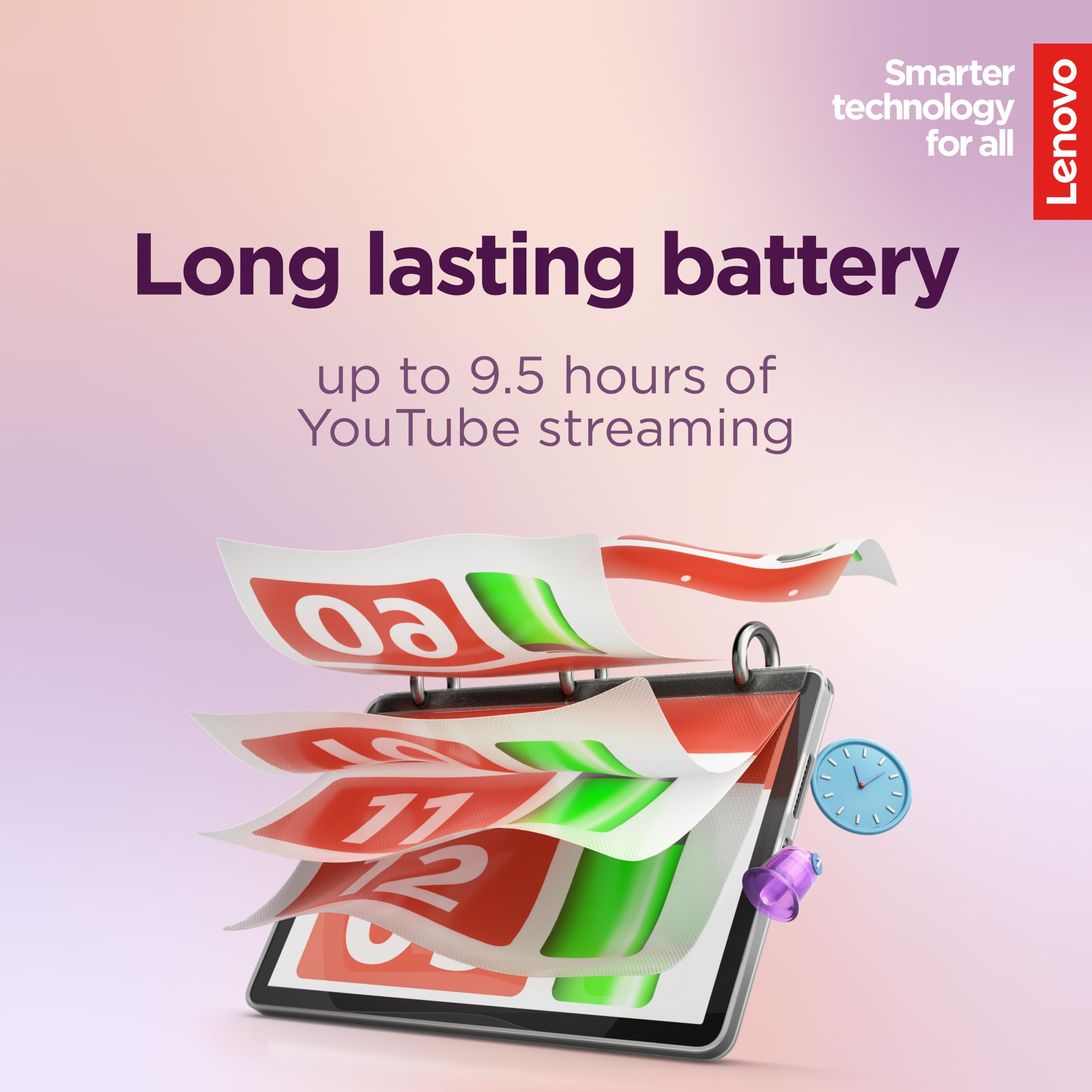 Lenovo Tab M9 Android tablet | 9-inch HD | 32GB | Clear Case + Film | WiFi | 3GB RAM | Arctic Grey | Designed for portable entertainment