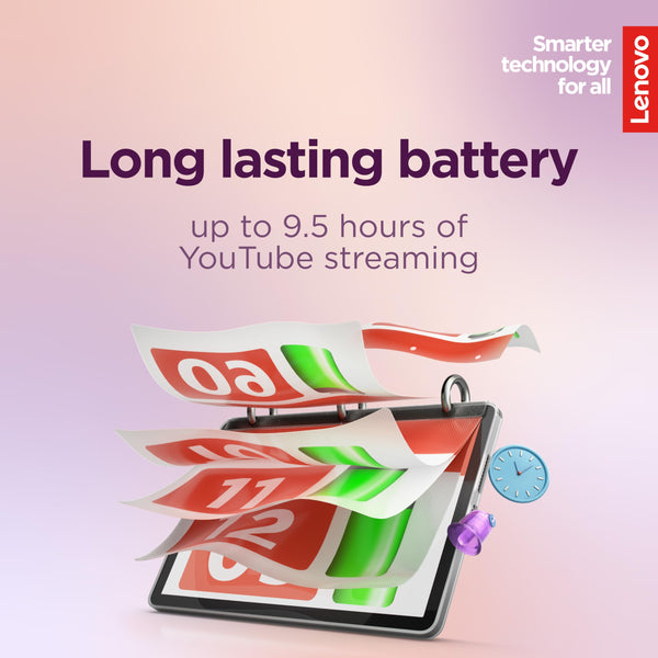 Lenovo Tab M9 Android tablet | 9-inch HD | 32GB | Clear Case + Film | WiFi | 3GB RAM | Arctic Grey | Designed for portable entertainment