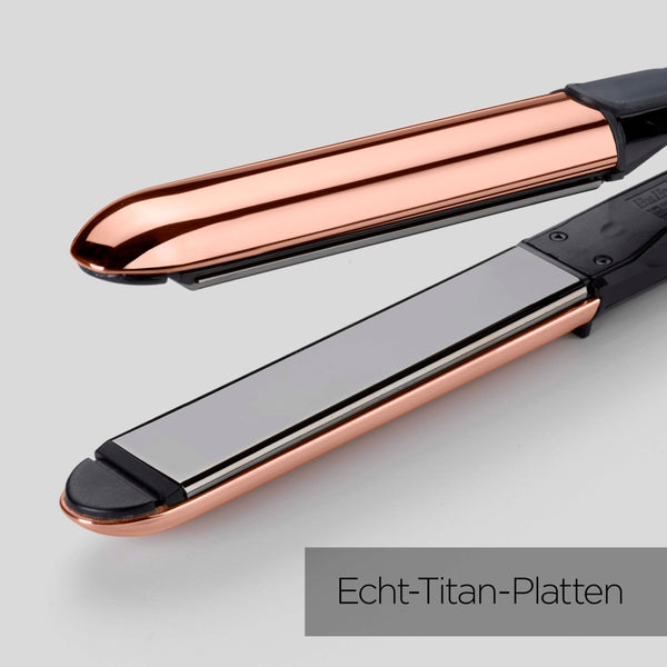 BaByliss Straight and Curl Brilliance Hair Straighteners - Curved Metal Design Easy Styling, Smoothing Titanium Plates, Ionic Anti-Frizz, Fast 15 Second Heat Up, 5 Heat Settings Up to 235°C, 2481U