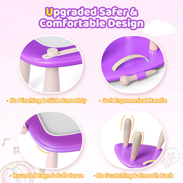 Kikidex Magnetic Drawing Board, Toddler Girl Toys for 1-2 Year Old, Doodle Board Pad Learning and Educational Toys for 1 2 3 Year Old Baby Kids Birthday Gift (Pink)