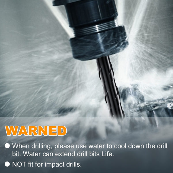 Masonry Drill Bit, Professional Masonry Drill Bit Set (10PCS) for Concrete/Glass/Brick/Cement/Tile/Wood/Etc, Industrial Strength Carbide Drill Bits Tip, 5/32"-1/2"