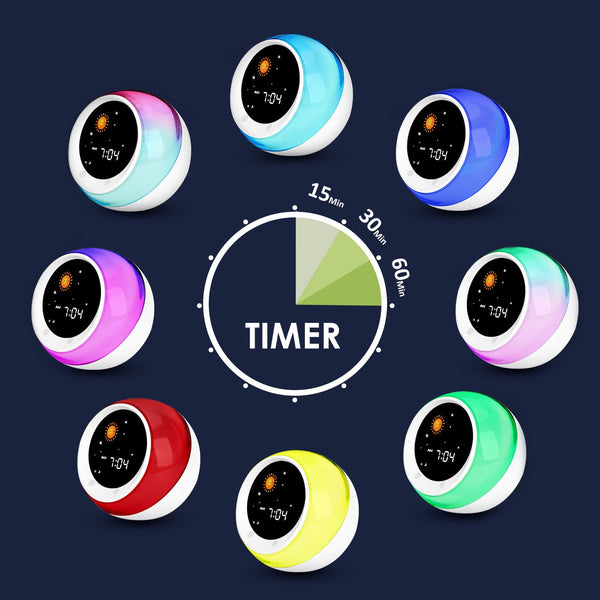 ICODE Time to Wake Alarm Clock for Kids, Children's Sleep Trainer, Kids Wake Up Light, Sleep Sound Machine