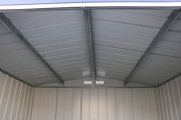 Duramax ECO 8 x 8 (6.35 m2) Metal Garden Storage Shed, Hot-Dipped Galvanized Metal Garden Shed, Tool Storage Shed, Strong Reinforced Roof Structure, Maintenance-Free Metal Shed, Anthracite