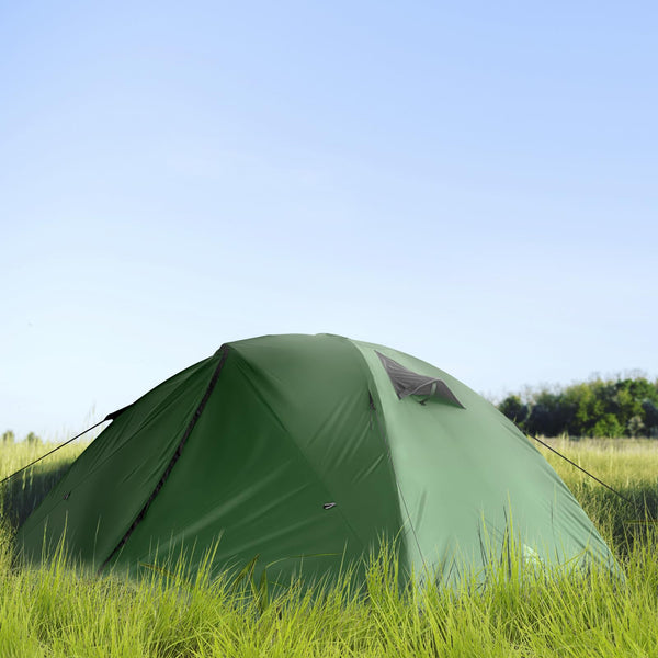 Forceatt Tent, 2-4 Man Tent for Camping, Easy Setup Lightweight Two Doors PU3000mm Waterproof Dome Tent, Windproof Instant Outdoor Tent Suitable for Traveling, Beach, Camping, Hiking, Mountaineering