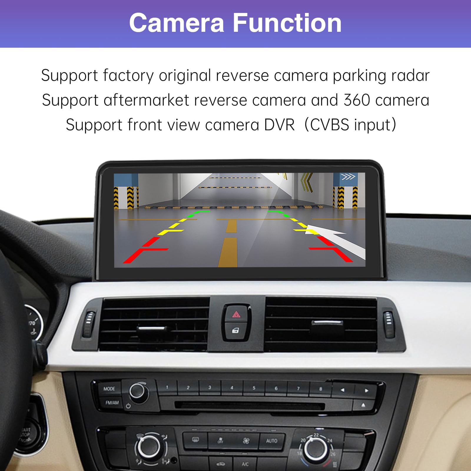 Road Top 12.3 Inch Ultra-Narrow Carplay Touchscreen for BMW 3 & 4 Series F30/F31/F32/F33/F34/F35/F36 2012-2015 Year, Car Stereo Multimedia Radio Receiver, Support Wireless Android Auto, Mirrorlink