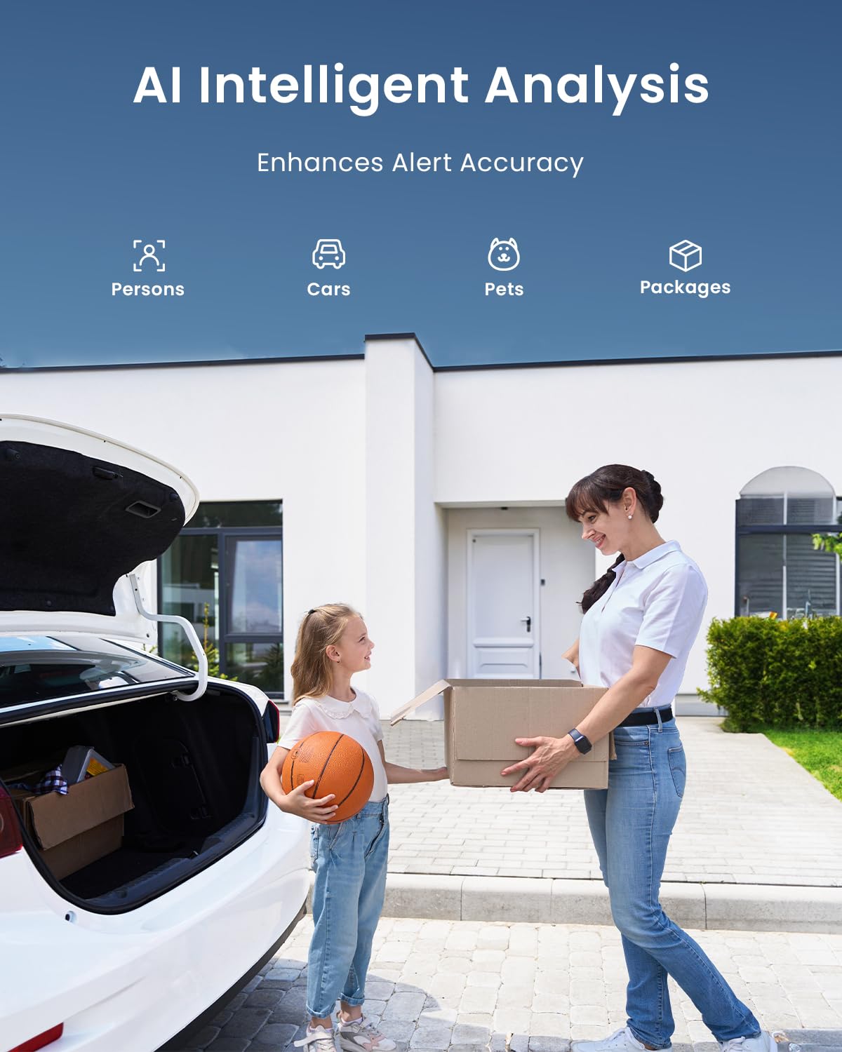 ieGeek No Monthly Fee 2K Security Camera Outdoor Wireless, 180° Horizontal Pan, Rechargeable Battery Wifi Home Camera, Colour Night Vision, Motion Detection, Siren Floodlight, Voice Intercom, IP65