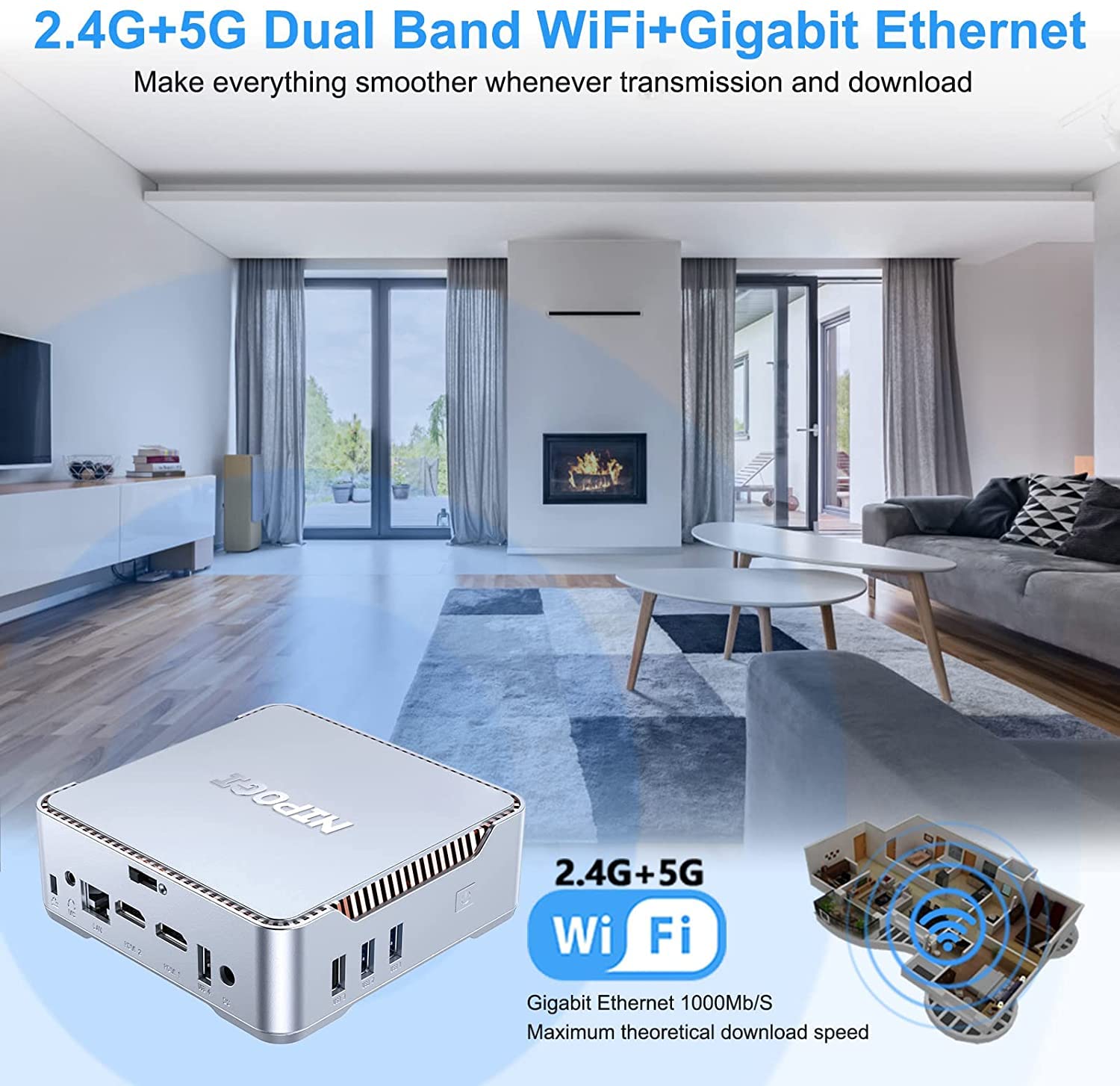 NiPoGi Mini PC Windows 11 Pro Mini PC Intel Alder Lake-N95 (Βeat N5105, up to 3.4GHz) 16GB RAM+512GB M.2 SSD Mini Computer Desktop Mini Computer 4K Dual Display/HDMI/WiFi/BT for Home/Business/School