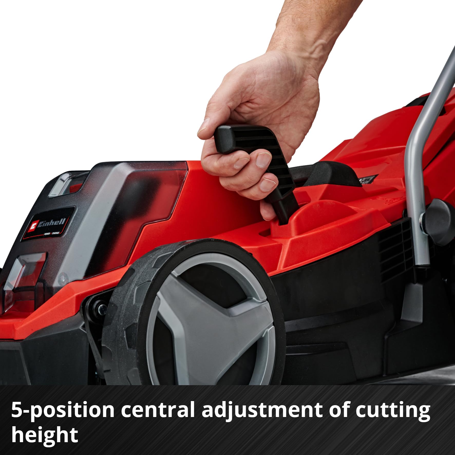 Einhell Power X-Change 18/33 Cordless Lawnmower With Battery and Charger - 18V, Brushless Motor, 33cm Cutting Width, 30L Grass Box, 5 Cutting Heights - GE-CM 18/33 Li Battery Lawn Mower