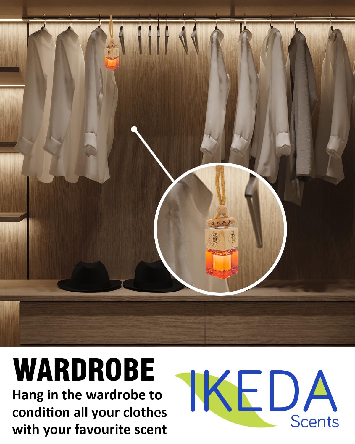 Car Air Fresheners for Men | Air Fresheners with Odour Eliminator Technology | Long Lasting Fragrance Car Accessories for Men | Strong Scents Perfume Diffusers (10ml Dark Night)